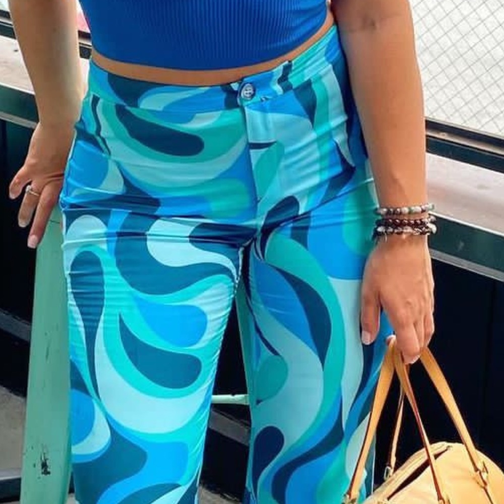 Zara blue flowy pants. Only worn once!